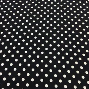 Alternative view of Pamuklu Puantiye Desen Viskon Kumaş Siyah