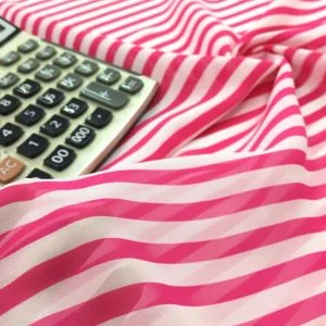 Çizgili Şifon Kumaş Pembe