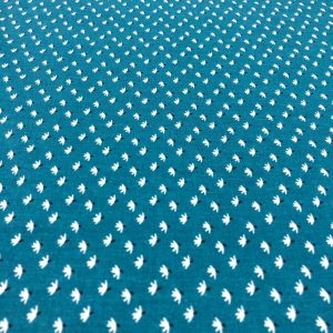 Alternative view of Küçük Çicek Desenli Poplin Kumaş Petrol Mavisi