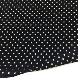 Puantiyeli Pamuklu Viskon Empirme Kumaş Siyah Beyaz Puantiyeli Pamuklu Viskon Empirme Kumaş Siyah Beyaz