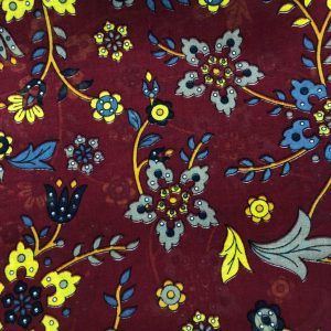 Lale Desenli Tülbent Kumaş