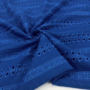 Alternative view of Boyuna Desenli Fisto Kumaş Saks Mavisi