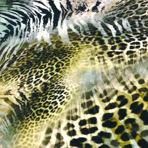 Alternative view of Leopar Desenli İpek Vual Kumaş