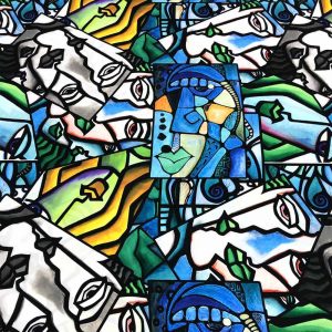 İpek Desenli Saten Kumaş