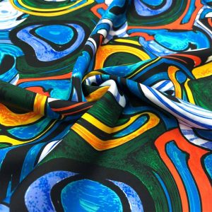 İpek Desenli Saten Kumaş