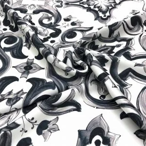 İpek Desenli Saten Kumaş