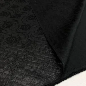 Alternative view of Sıvama Desenli İnce Kapitone Deri Kumaş Siyah