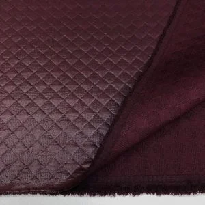 Alternative view of Sıvamalı İnce Kapitone Deri Kumaş Bordo