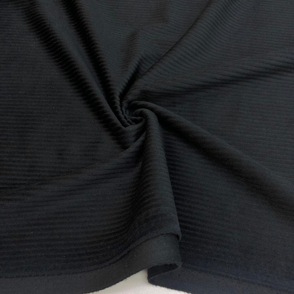 Dökümlü Fitilli Kadife Kumaş Siyah Dökümlü Fitilli Kadife Kumaş Siyah