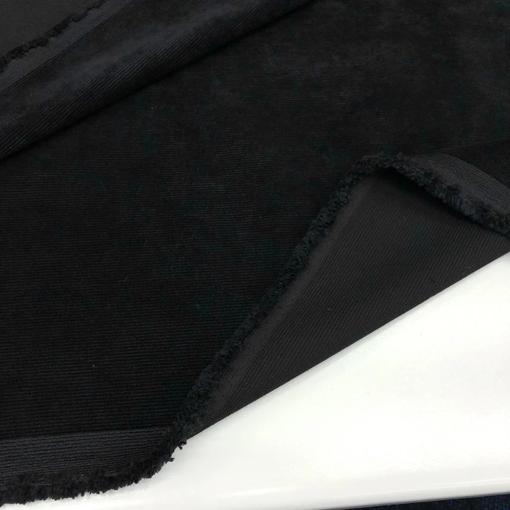 Fitilli Kadife Kumaş Siyah Fitilli Kadife Kumaş Siyah