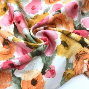 İpek Desenli Saten Kumaş