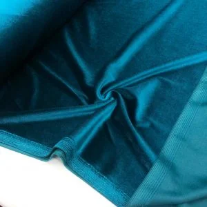 İpek Kadife Kumaş Petrol Mavisi