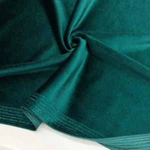 İpek Kadife Kumaş Petrol Yeşili