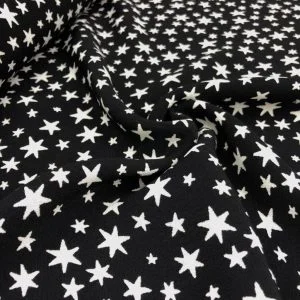 Yıldız Desenli Krep Kumaş