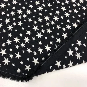 Yıldız Desenli Krep Kumaş