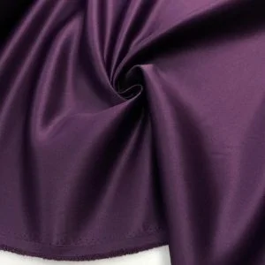 Amerikan Saten Kumaş Patlıcan Moru