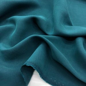 Taşlanmış Cupra Kumaş Petrol Yeşili