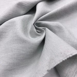 Taşlanmış Keten Kumaş Açık Gri