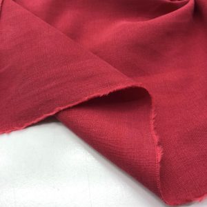 Taşlanmış Keten Kumaş Mercan Rengi Taşlanmış Keten Kumaş Mercan Rengi