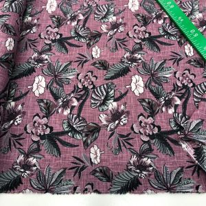 Desenli Ham Keten Kumaş