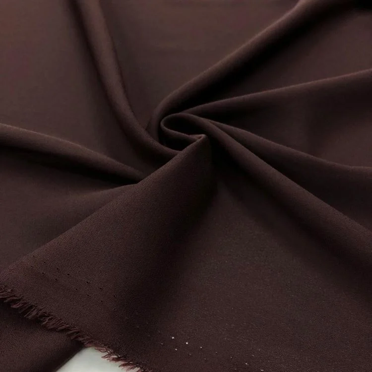 Krep Şifon Kumaş Kahverengi