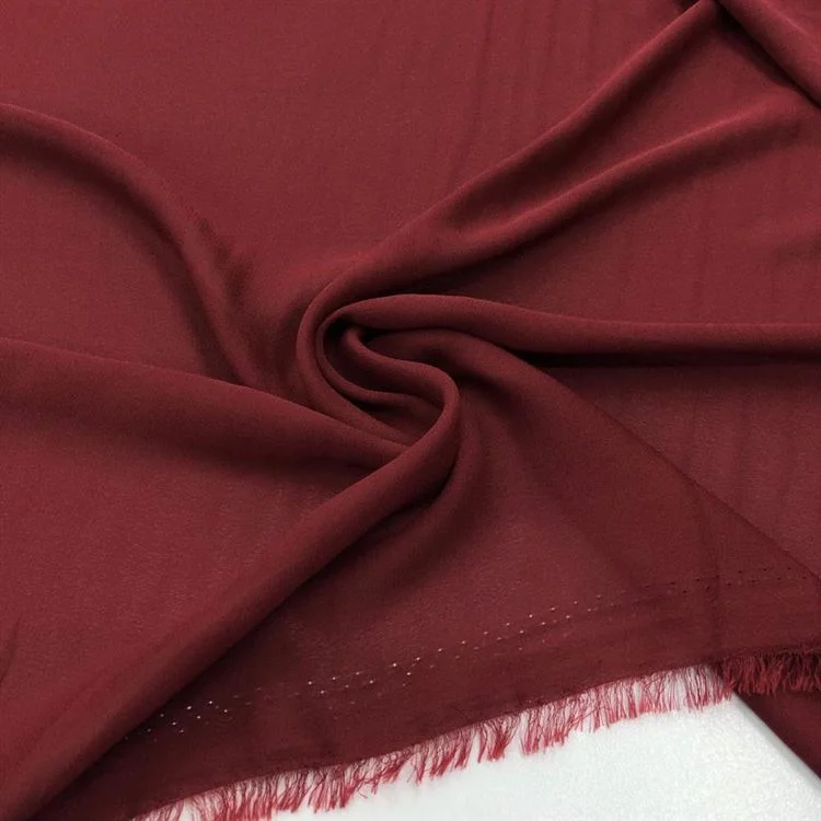 Krep Şifon Kumaş Kiremit