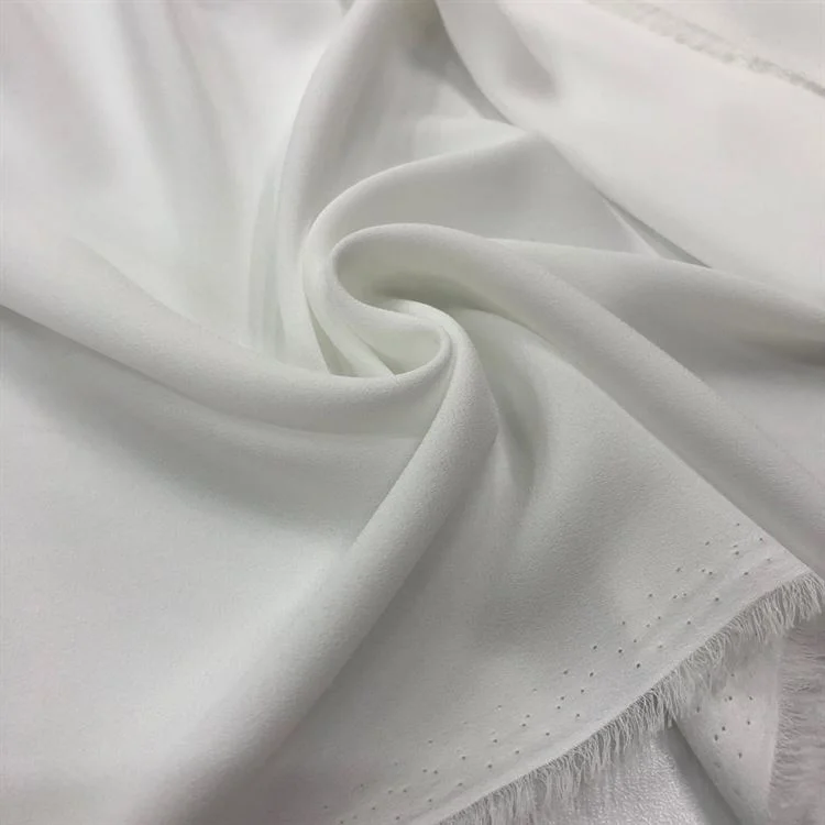 Krep Şifon Kumaş Kırık Beyaz