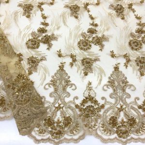 Taş İşlemeli Dantel Kumaş