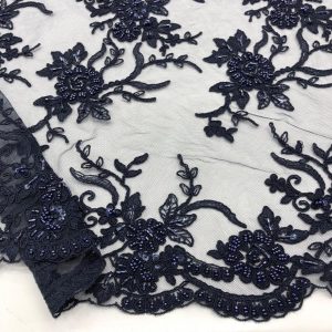 Taş İşlemeli Dantel Kumaş