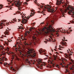 Taş İşlemeli Dantel Kumaş