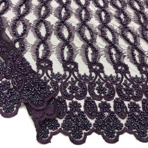 Taş İşlemeli Dantel Kumaş