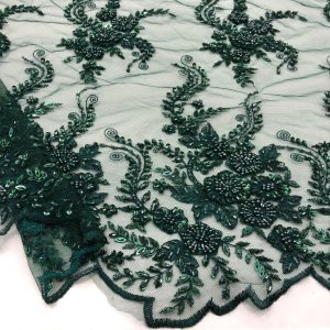 Taş İşlemeli Dantel Kumaş