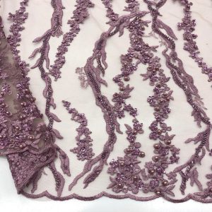Taş İşlemeli Dantel Kumaş