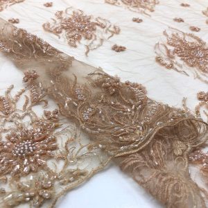 Taş İşlemeli Dantel Kumaş