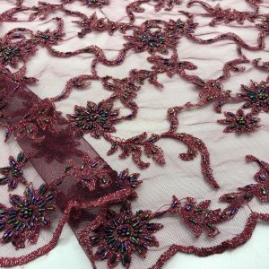 Taş İşlemeli Dantel Kumaş Taş İşlemeli Dantel Kumaş