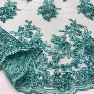 Taş İşlemeli Dantel Kumaş Taş İşlemeli Dantel Kumaş
