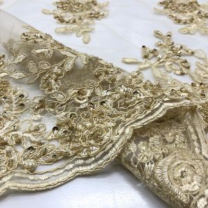 Taş İşlemeli Dantel Kumaş Taş İşlemeli Dantel Kumaş