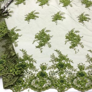 Taş İşlemeli Dantel Kumaş Taş İşlemeli Dantel Kumaş
