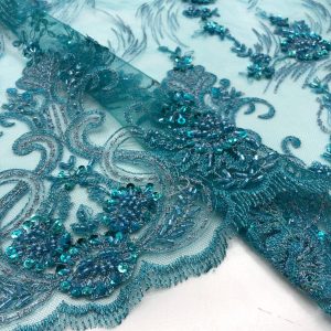 Taş İşlemeli Dantel Kumaş Taş İşlemeli Dantel Kumaş