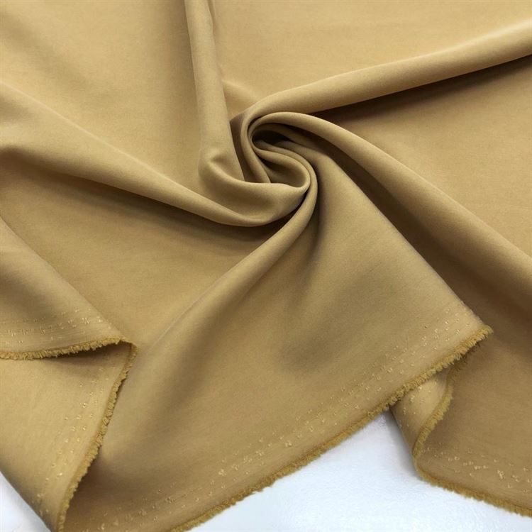 Taşlanmış Cupra Kumaş Hardal