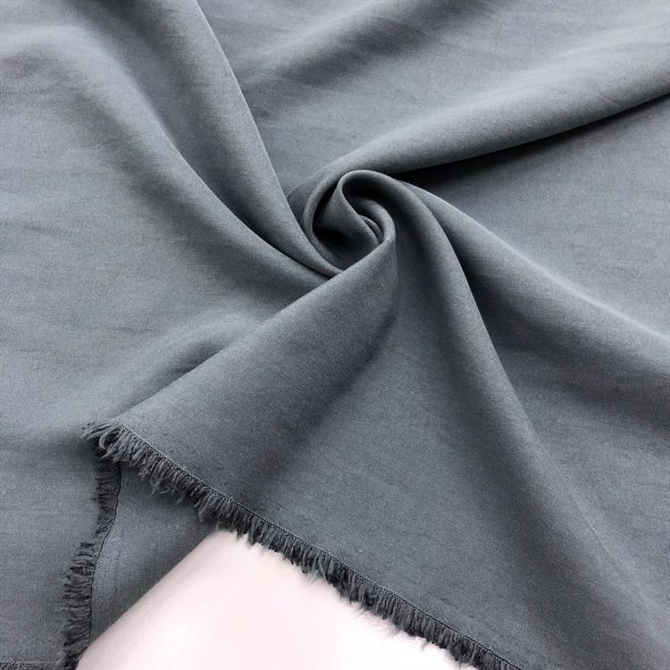 Taşlanmış Cupra Kumaş Metalik Gri