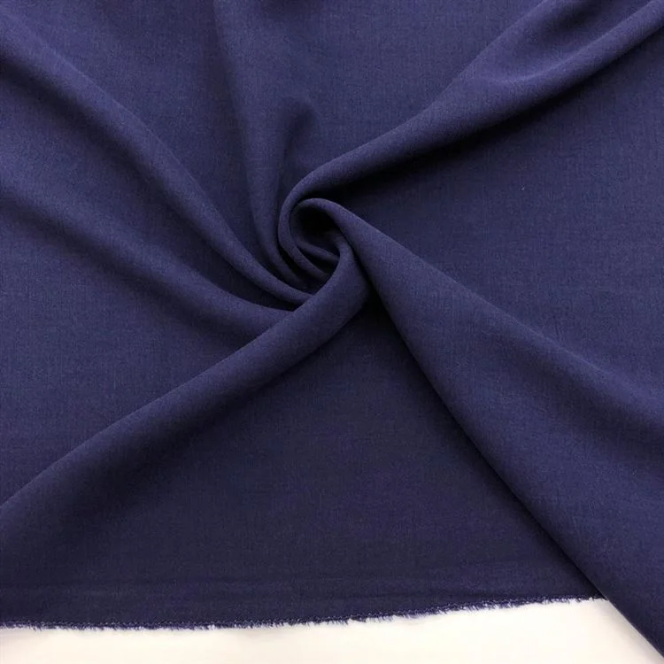 Taşlanmış Keten Kumaş Lacivert