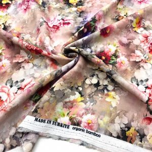 Desenli İpek Vual Kumaş