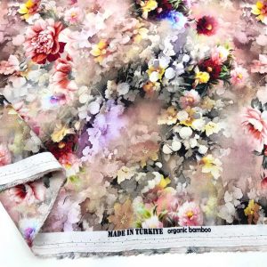 Desenli İpek Vual Kumaş