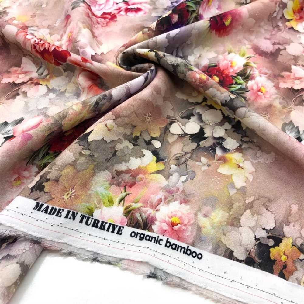 Desenli İpek Vual Kumaş Desenli İpek Vual Kumaş