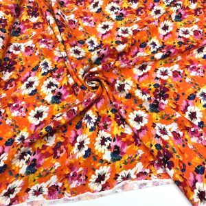 Desenli İpek Vual Kumaş