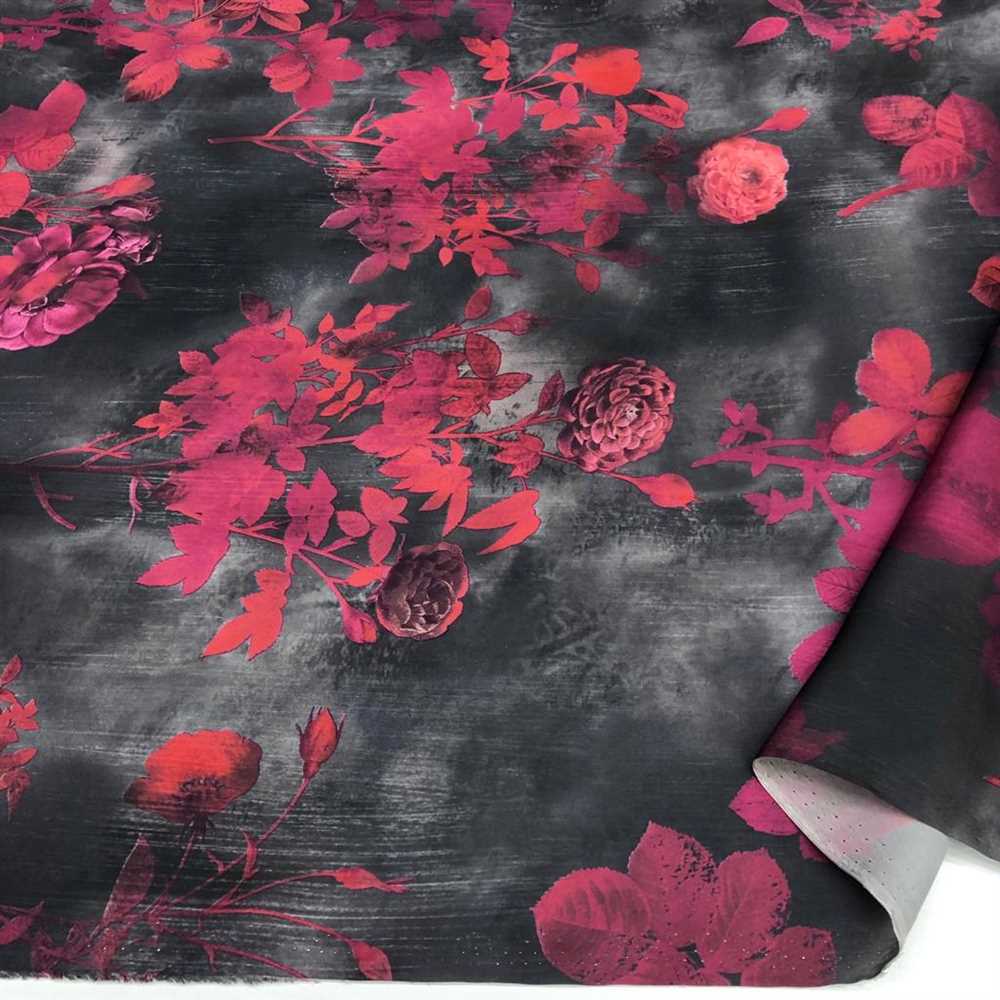 Desenli Saten Kumaş Desenli Saten Kumaş