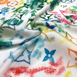 İpek Desenli Saten Kumaş