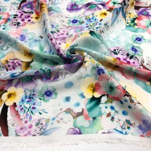 İpek Desenli Saten Kumaş