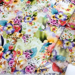 İpek Desenli Saten Kumaş